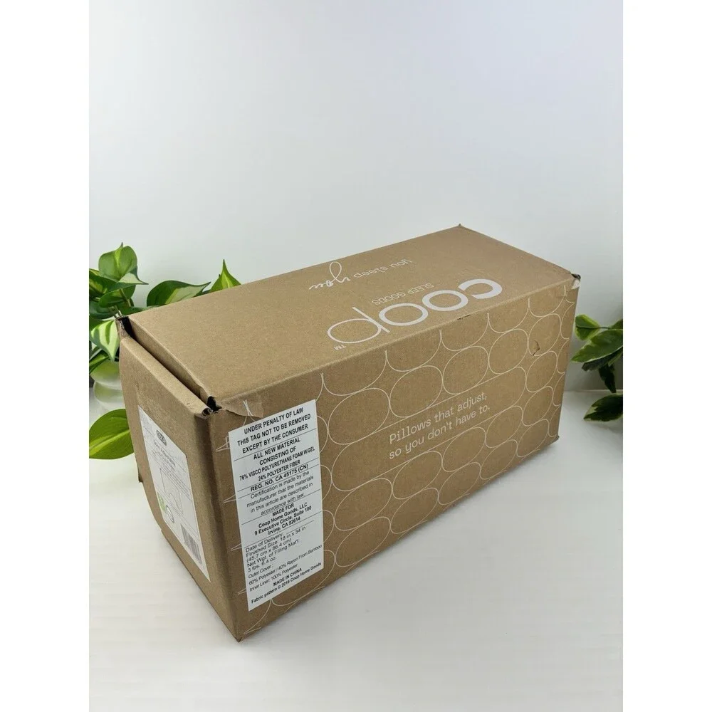 Adjustable Cooling Pillow King 18”x34” Coop Home Goods Eden Cut-Out Gel Infused
